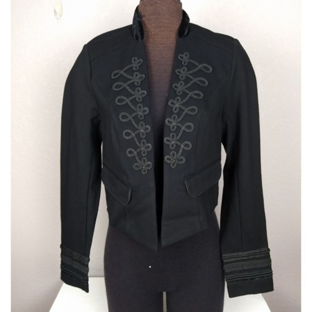 TORRID EMBELLISHED STRETCH MILITARY JACKET Size 00 (M/L) - Picture 2 of 10
